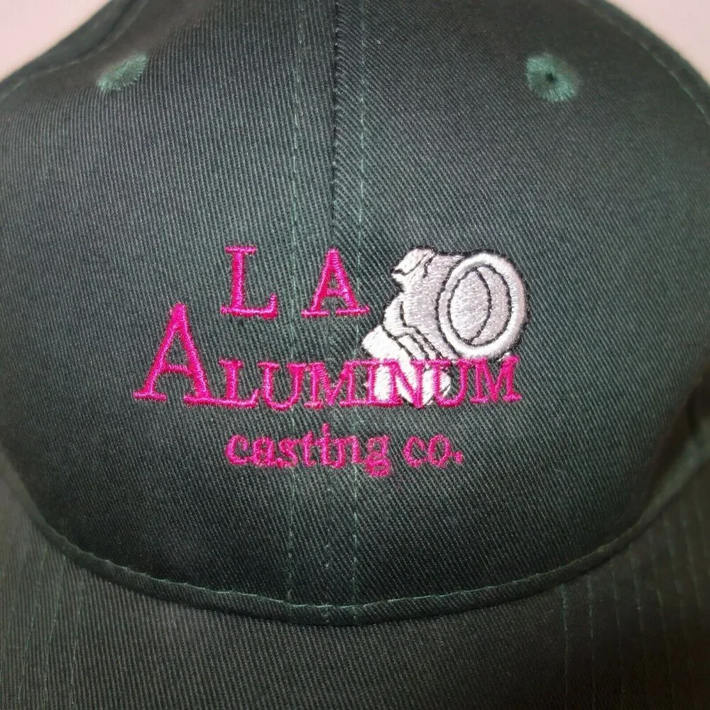 La Aluminum Casting Company Baseball Hat Cap Green Adjustable Strap OS Unisex